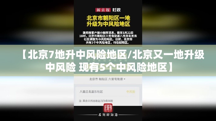 【北京7地升中风险地区/北京又一地升级中风险 现有5个中风险地区】 【北京7地升中风险地区/北京又一地升级中风险 现有5个中风险地区】