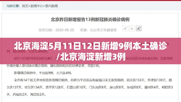 北京海淀5月11日12日新增9例本土确诊/北京海淀新增3例 北京海淀5月11日12日新增9例本土确诊/北京海淀新增3例