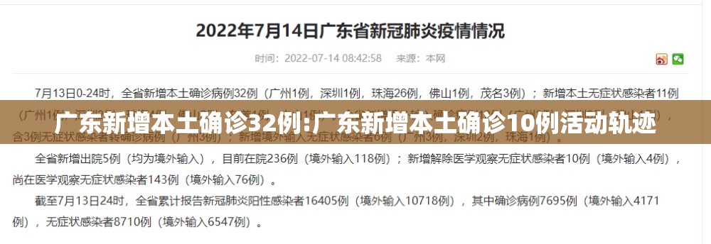 广东新增本土确诊32例:广东新增本土确诊10例活动轨迹 广东新增本土确诊32例:广东新增本土确诊10例活动轨迹