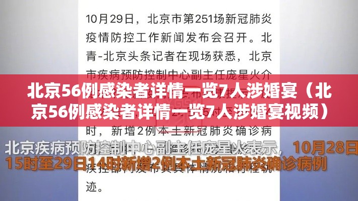 北京56例感染者详情一览7人涉婚宴(北京56例感染者详情一览7人涉婚宴视频) 北京56例感染者详情一览7人涉婚宴(北京56例感染者详情一览7人涉婚宴视频)
