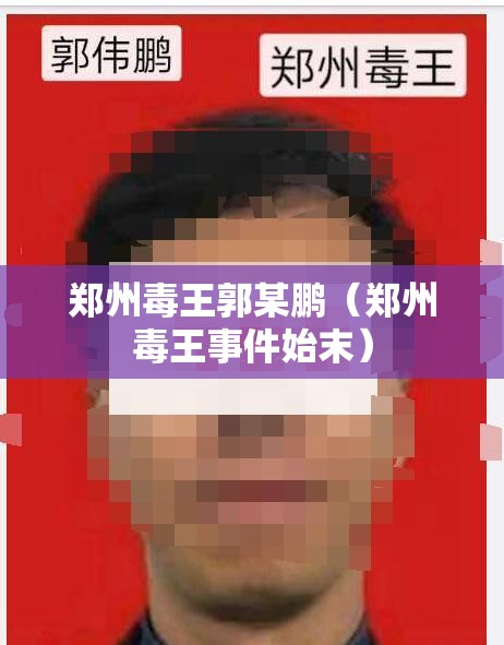 郑州毒王郭某鹏(郑州毒王事件始末) 郑州毒王郭某鹏(郑州毒王事件始末)