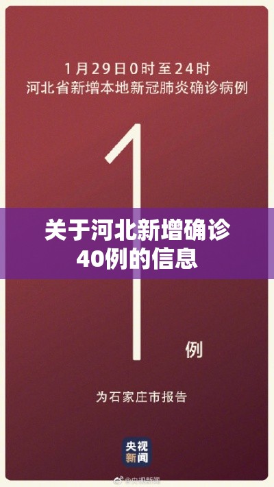 关于河北新增确诊40例的信息 关于河北新增确诊40例的信息