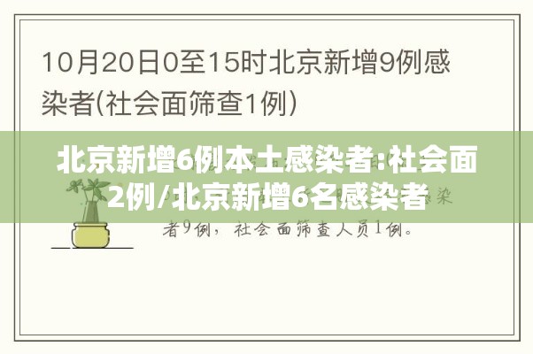 北京新增6例本土感染者:社会面2例/北京新增6名感染者