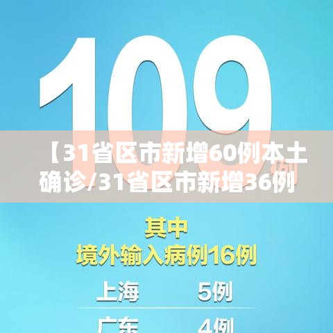 【31省区市新增60例本土确诊/31省区市新增36例本土确诊病例】 【31省区市新增60例本土确诊/31省区市新增36例本土确诊病例】