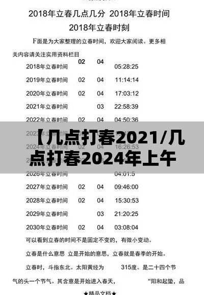 【几点打春2021/几点打春2024年上午还是下午】 【几点打春2021/几点打春2024年上午还是下午】