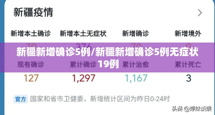 新疆新增确诊5例/新疆新增确诊5例无症状19例 新疆新增确诊5例/新疆新增确诊5例无症状19例