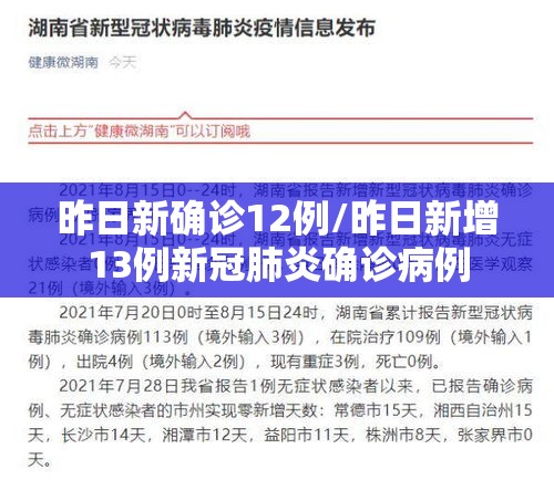 昨日新确诊12例/昨日新增13例新冠肺炎确诊病例 昨日新确诊12例/昨日新增13例新冠肺炎确诊病例