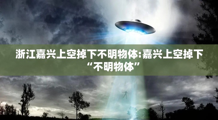 浙江嘉兴上空掉下不明物体:嘉兴上空掉下“不明物体”