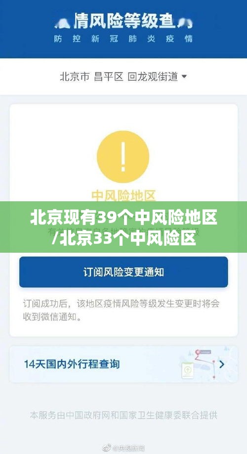 北京现有39个中风险地区/北京33个中风险区 北京现有39个中风险地区/北京33个中风险区