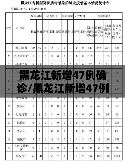 黑龙江新增47例确诊/黑龙江新增47例确诊 88例无症状 黑龙江新增47例确诊/黑龙江新增47例确诊 88例无症状