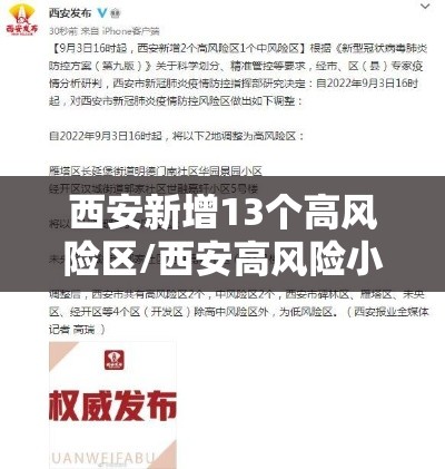 西安新增13个高风险区/西安高风险小区 西安新增13个高风险区/西安高风险小区