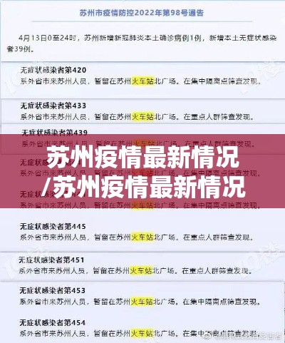 苏州疫情最新情况/苏州疫情最新情况 苏州疫情最新情况/苏州疫情最新情况