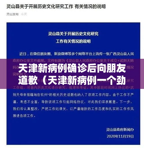 天津新病例确诊后向朋友道歉(天津新病例一个劲向朋友道歉) 天津新病例确诊后向朋友道歉(天津新病例一个劲向朋友道歉)