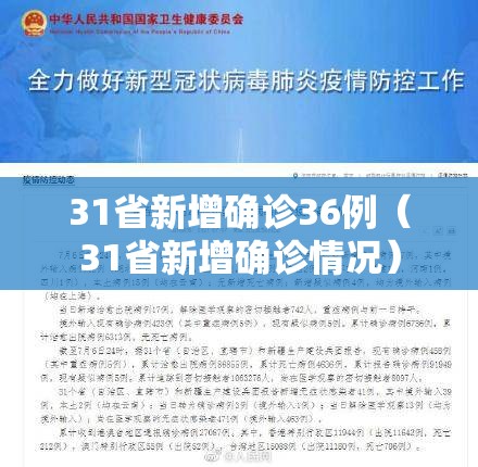 31省新增确诊36例(31省新增确诊情况) 31省新增确诊36例(31省新增确诊情况)