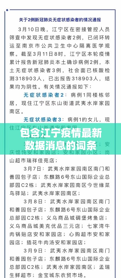 包含江宁疫情最新数据消息的词条