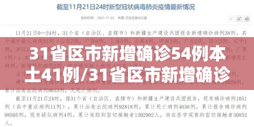 31省区市新增确诊54例本土41例/31省区市新增确诊57例 其中本土38例