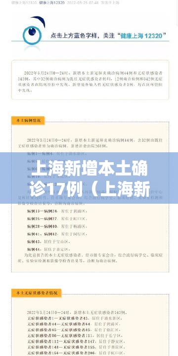 上海新增本土确诊17例(上海新增本地确诊病例31例) 上海新增本土确诊17例(上海新增本地确诊病例31例)