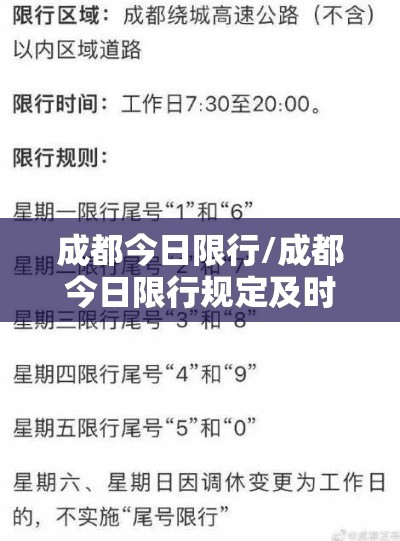 成都今日限行/成都今日限行规定及时间 成都今日限行/成都今日限行规定及时间