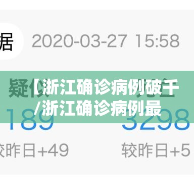 【浙江确诊病例破千/浙江确诊病例最新报道】