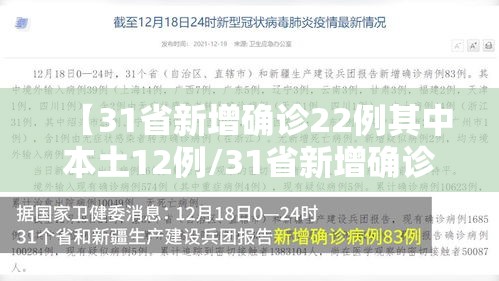 【31省新增确诊22例其中本土12例/31省新增确诊6例 其中本土3例】 【31省新增确诊22例其中本土12例/31省新增确诊6例 其中本土3例】