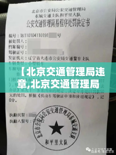 【北京交通管理局违章,北京交通管理局违章处理】