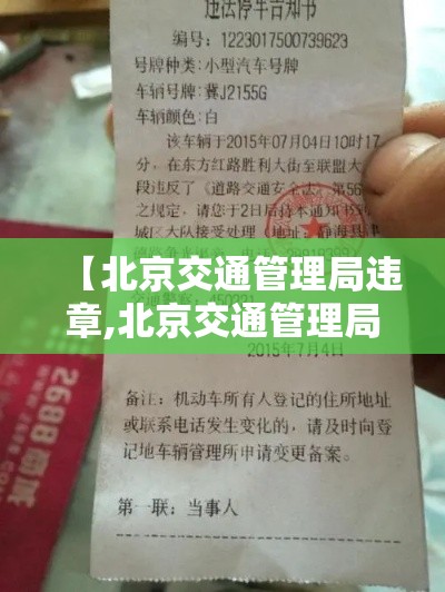 【北京交通管理局违章,北京交通管理局违章处理】