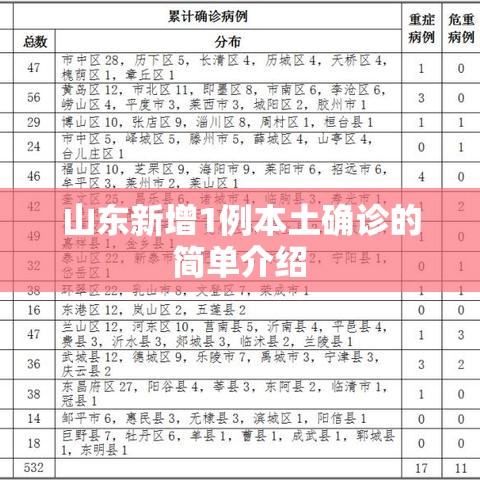 山东新增1例本土确诊的简单介绍 山东新增1例本土确诊的简单介绍