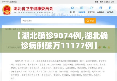 【湖北确诊9074例,湖北确诊病例破万11177例】