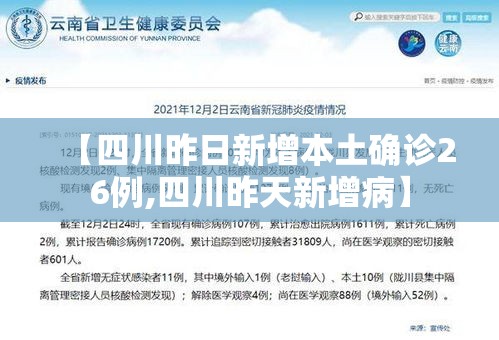 【四川昨日新增本土确诊26例,四川昨天新增病】 【四川昨日新增本土确诊26例,四川昨天新增病】