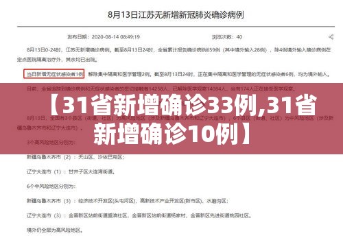 【31省新增确诊33例,31省新增确诊10例】