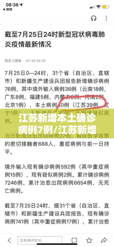 江苏新增本土确诊病例7例/江苏新增本土确诊53例52例 江苏新增本土确诊病例7例/江苏新增本土确诊53例52例