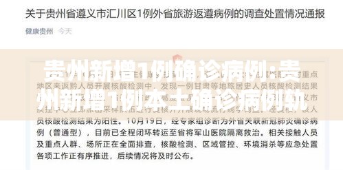 贵州新增1例确诊病例:贵州新增1例本土确诊病例轨迹 贵州新增1例确诊病例:贵州新增1例本土确诊病例轨迹
