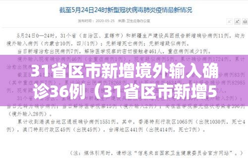31省区市新增境外输入确诊36例(31省区市新增5例境外输入63) 31省区市新增境外输入确诊36例(31省区市新增5例境外输入63)