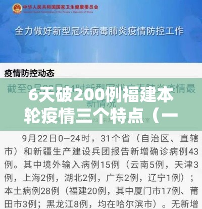 6天破200例福建本轮疫情三个特点（一图看懂福建本轮疫情发展趋势）