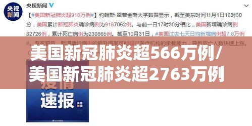 美国新冠肺炎超566万例/美国新冠肺炎超2763万例