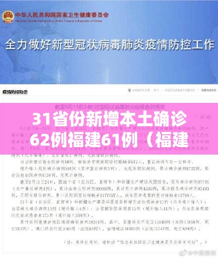 31省份新增本土确诊62例福建61例(福建新增本土确诊多少) 31省份新增本土确诊62例福建61例(福建新增本土确诊多少)