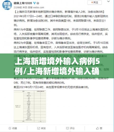 上海新增境外输入病例5例/上海新增境外输入确诊2例