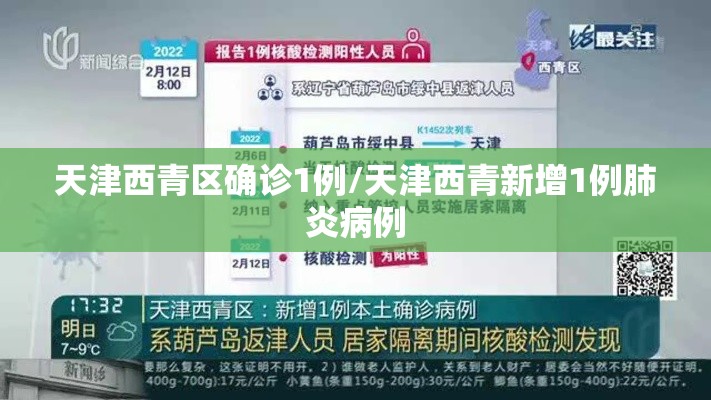 天津西青区确诊1例/天津西青新增1例肺炎病例 天津西青区确诊1例/天津西青新增1例肺炎病例