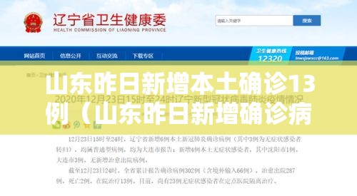 山东昨日新增本土确诊13例(山东昨日新增确诊病例5例其中本土病例4例) 山东昨日新增本土确诊13例(山东昨日新增确诊病例5例其中本土病例4例)