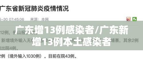 广东增13例感染者/广东新增13例本土感染者 广东增13例感染者/广东新增13例本土感染者