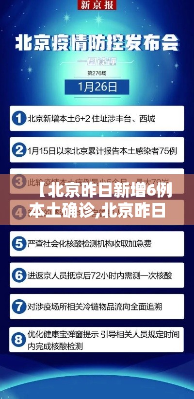 【北京昨日新增6例本土确诊,北京昨日新增4例本土确诊】 【北京昨日新增6例本土确诊,北京昨日新增4例本土确诊】