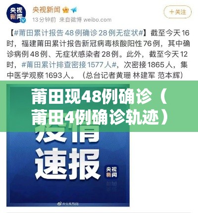 莆田现48例确诊(莆田4例确诊轨迹) 莆田现48例确诊(莆田4例确诊轨迹)