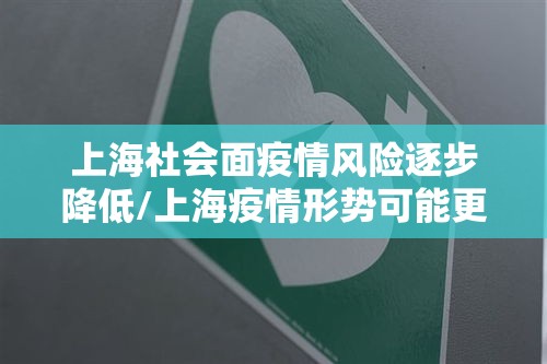 上海社会面疫情风险逐步降低/上海疫情形势可能更为严峻 上海社会面疫情风险逐步降低/上海疫情形势可能更为严峻
