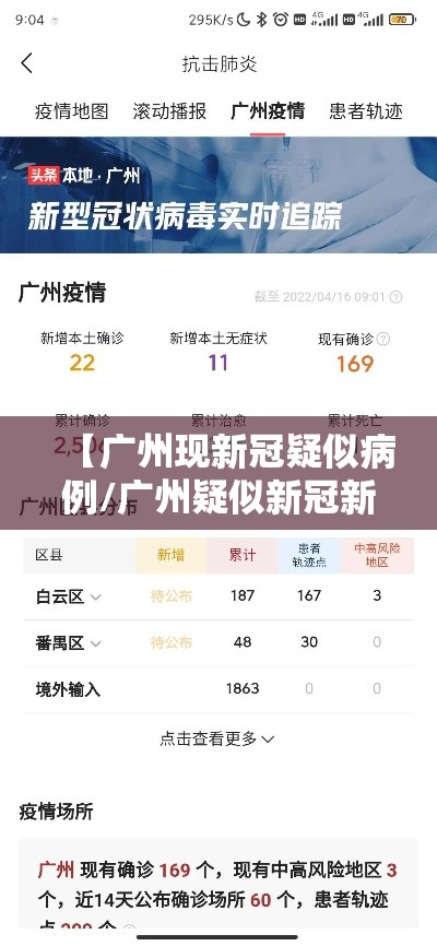 【广州现新冠疑似病例/广州疑似新冠新增病例最新消息】