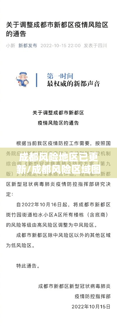 成都风险地区已更新/成都风险区域图等级划分最新