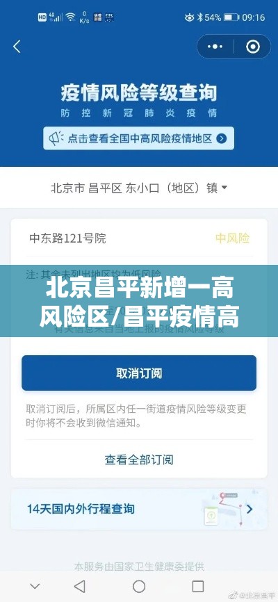 北京昌平新增一高风险区/昌平疫情高风险地区 北京昌平新增一高风险区/昌平疫情高风险地区