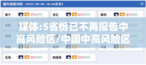 媒体:5省份已不再报告中高风险区/中国中高风险区不再标红 媒体:5省份已不再报告中高风险区/中国中高风险区不再标红
