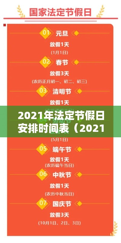 2021年法定节假日安排时间表(2021年法定节假日几天?) 2021年法定节假日安排时间表(2021年法定节假日几天?)