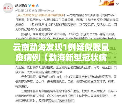 云南勐海发现1例疑似腺鼠疫病例(勐海新型冠状病毒疫情通报) 云南勐海发现1例疑似腺鼠疫病例(勐海新型冠状病毒疫情通报)