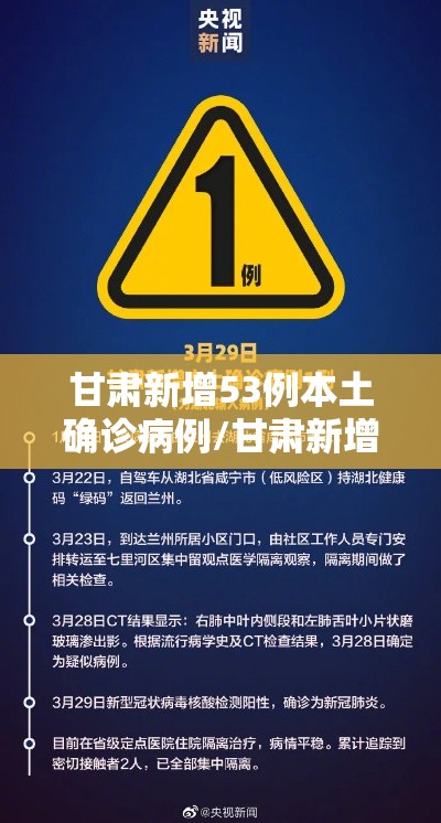 甘肃新增53例本土确诊病例/甘肃新增53例本土确诊病例详情 甘肃新增53例本土确诊病例/甘肃新增53例本土确诊病例详情